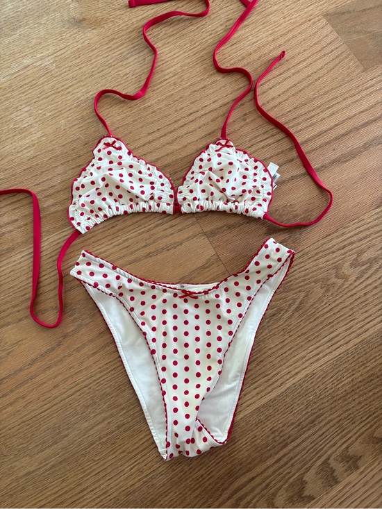 Frankie's Bikinis Other - Frankie’s bikinis White & Red Polka Dot Bikini Set